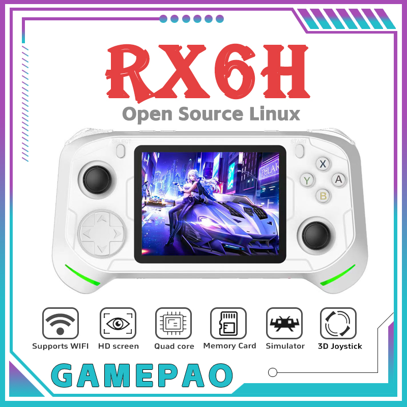 Retro Gaming Linux - وحدة تحكم ألعاب فيديو محمولة RX6H
