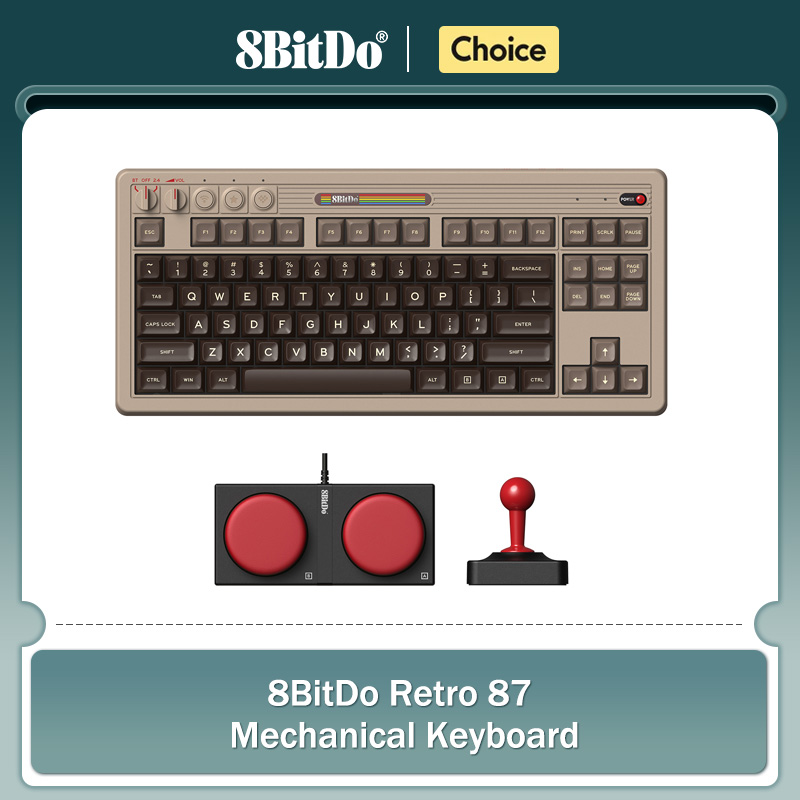 Retro Gaming Usb - لوحة مفاتيح ميكانيكية 8BitDo Retro، لوحة