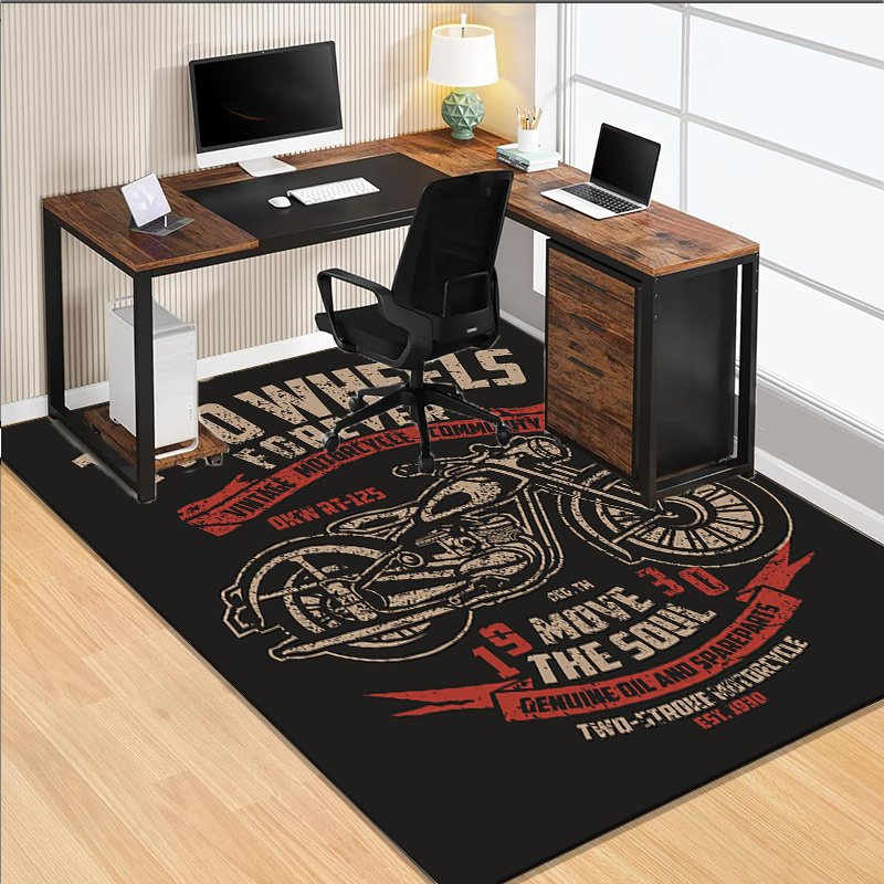 Retro Gaming Desk Setup - سجادة مكتب تحت عنوان الدراجة النارية