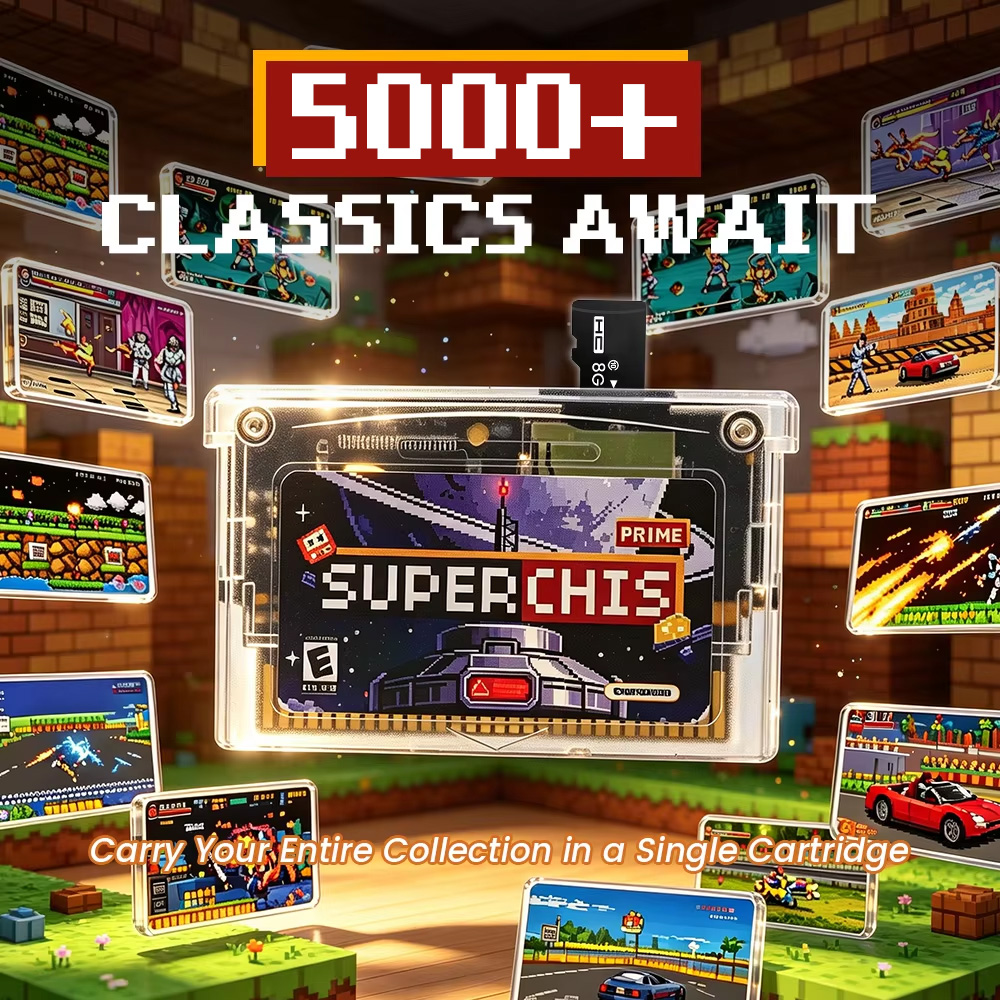 خرطوشة ألعاب ريترو سوبر تشيس ف - مراجعة Retro Gaming Handheld وسعره