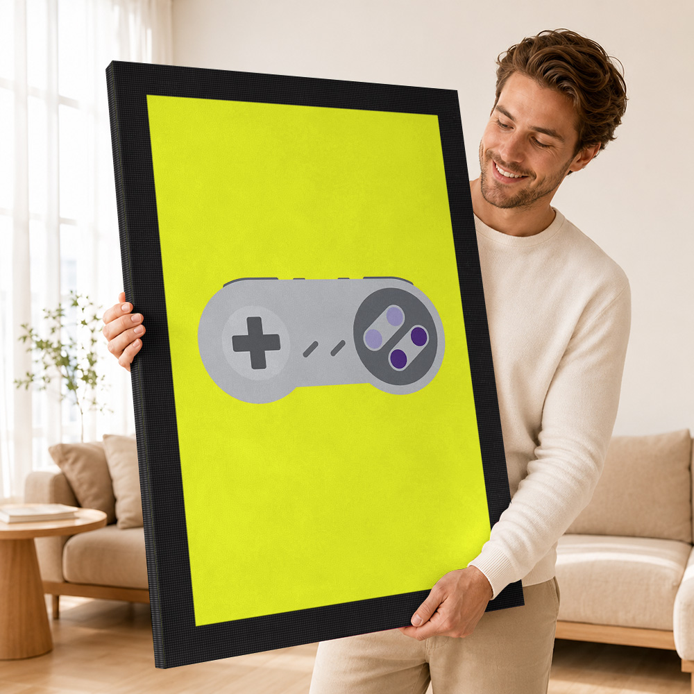 لوحة قماشية مطبوعة لجهاز تحكم  - مراجعة Background Retro Gaming وسعره