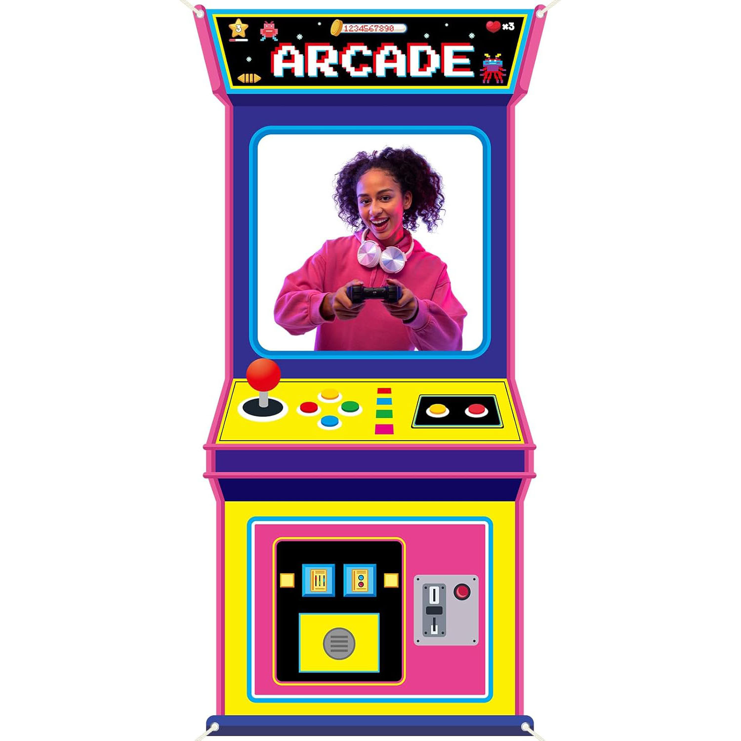 خلفية صور قماشية لألعاب الأركي - مراجعة Background Retro Gaming وسعره